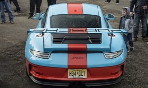 Gulf Livery Porsche 911 GT3 RS PDK Is Part Wrap, Part Lava Orange Factory Color