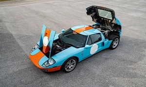 Gulf Oil 2006 Ford GT Heritage Is Virtually New, Shows Merely 2.7 Miles