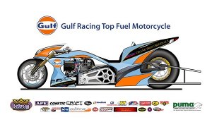 Gulf Racing Top Fuel Drag Bike Previewed