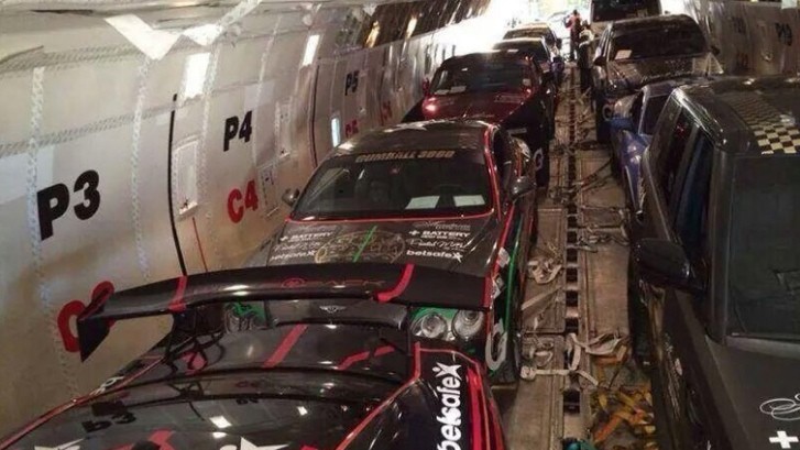 The supercars are on board for the trip to Europe