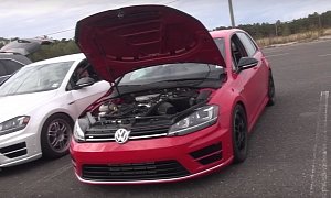 Gutted Golf 7 R With a Huge Turbo Runs 10s Quarter Mile