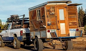 Guy Builds Teeny Tiny Cabin on Wheels for $8K, Turns a Garage Into a Man Cave Too