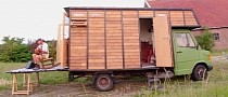 Guy Converts Old Horse Truck Into Rustic Tiny Home, Makes a DIY Mobile Sauna Too