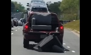 Guy Driving Behind a Pickup That Was Dragging a Sofa Has Hilarious Monologue