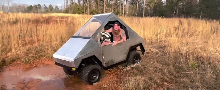 Ginger Billy makes his own Cybertruck from scraps, calls it the Tesler Siber truck