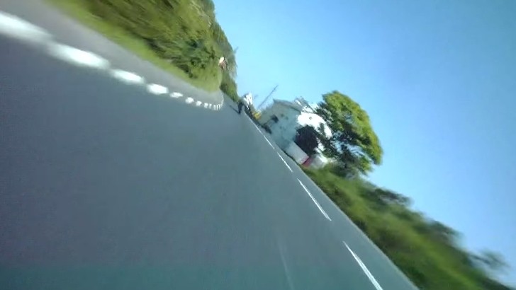 Isle of Man TT on-board action