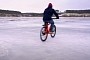 Guy Puts DIY Studded Tires on Drill-Powered Bike, Goes for a Ride on Frozen Lake