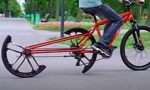 Guy Reinvents the Wheel, Cuts It in Half to Make a Fully-Functional Bike