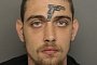 Guy with Gun Tattoo on His Forehead Crashes Car, Is Arrested for Gun Possession