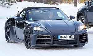 Hairdressers, Rejoice: Porsche Boxster EV Spied Looking Like a Mini-Taycan Roadster