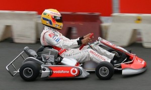 Hamilton Has Time Off at Karting