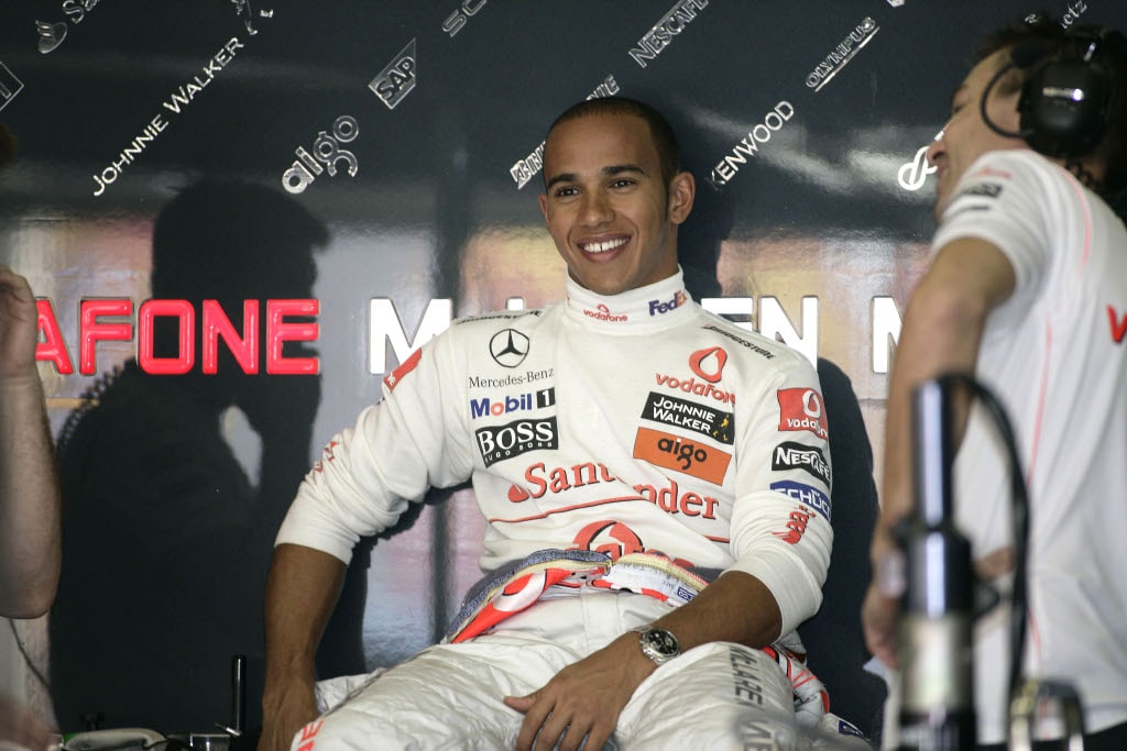 Hamilton enjoying his win at Shanghai