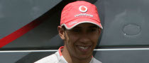 Hamilton Tips Button for F1 Title