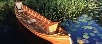 Handcrafted Cedar-Strip Adirondack Guideboat Brings English Tea to the Lake