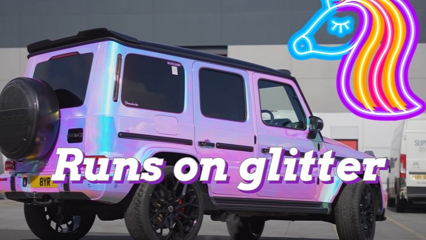 A unicorn custom Mercedes-AMG G63 for a 10-year-old who calls herself "the billionaire's daughter"