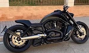 Harley-Davidson Bull Is So Black It Seems to Be Absorbing Light