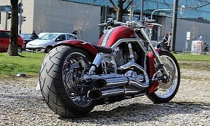 Harley-Davidson Candy VRSCAW Is How an Impressive V-Rod Looks Like in the Wild
