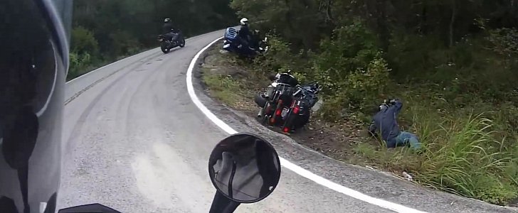 Harley-Davidson crashing