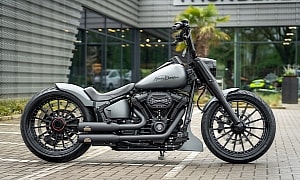 Harley-Davidson Fat Boy Explodes Into Custom Silver Blast With Hidden Audi and AMG Cues