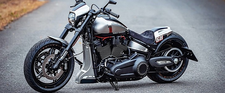 Harley Davidson Fxdr Turns Into Silver Rocket In The Hands Of Thunderbike Autoevolution
