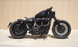 Harley-Davidson Glossblack Is a Short and Stubby Bobber Ride, Saved From Accident Damage