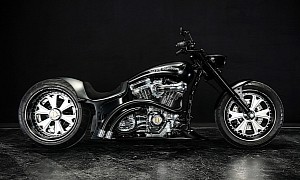 Harley-Davidson Ise Dragon Gives in to the Dark Side, Rear Wheel Seems a Bottomless Pit