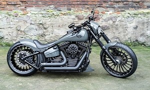 Harley-Davidson Kreator Shines an Amazing Shade of Gray Right Into Audi’s Face