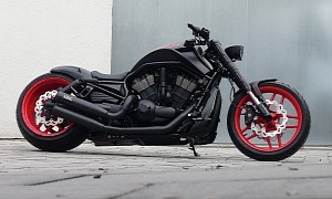 Harley-Davidson Night Rod Tries Red Wheels for a Change, They Fit Just Right