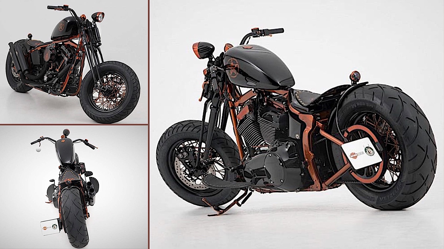 Harley-Davidson Old Copper Boy Re-Take Looks Deliciously Like a Bobber Barn  Find - autoevolution
