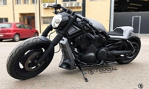Harley-Davidson Phantom Dons Matte Gray Over Night Rod Body, Looks Rough to the Touch