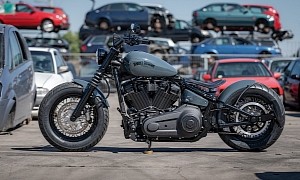 Harley-Davidson Rumblin’ Joe Displays Custom Gear in a Car Graveyard, Looks at Home