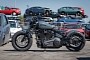 Harley-Davidson Rumblin’ Joe Displays Custom Gear in a Car Graveyard, Looks at Home