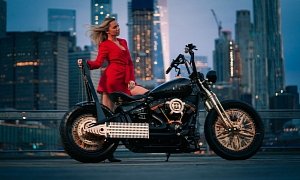 Harley-Davidson Street Bob Is a Golden New York Tribute from Poland