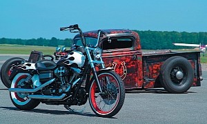 Harley-Davidson Street Devil Looks Best Next to a Hot Rod