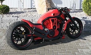 Harley-Davidson V-Rod Camarena Bleeds Red Paint From $22,000 of Custom Parts