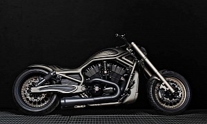 Harley-Davidson V-Rod “Trill” Has Alien Species Spots Running Down Its Body