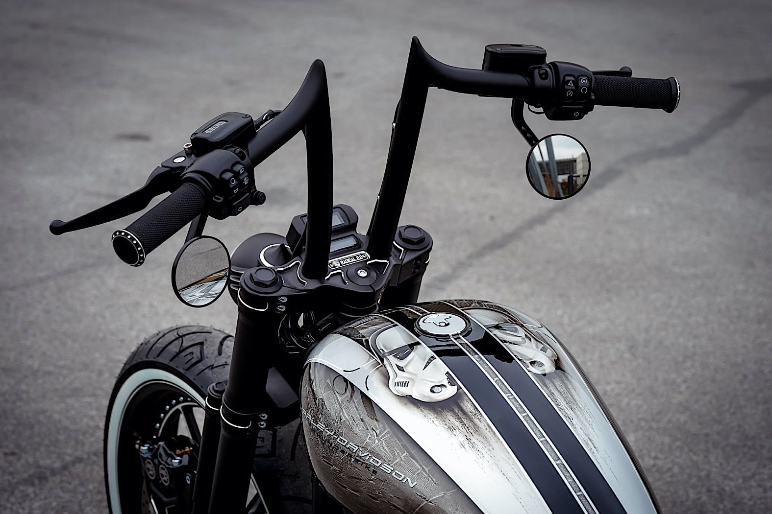 Harley-Davidson Vader's Fist Has Stormtrooper on the Tank