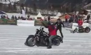 Harleys Can Climb a  Snowy Hill