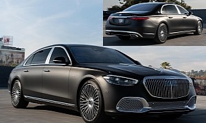 Has Anyone Noticed This Chromed Maybach S 680 Is a Custom Two-Tone Wrapped Wonder?