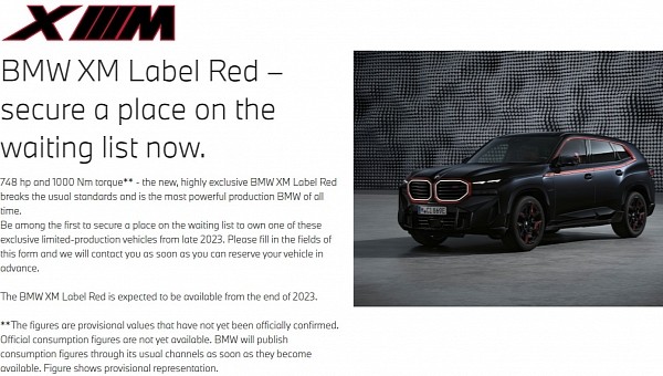 2024 BMW XM Label Red waiting list