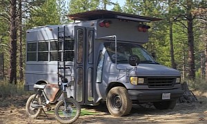 Hawaii-Themed Short Bus Camper Cost Less Than $10K To Build, Doesn't Sacrifice Comfort