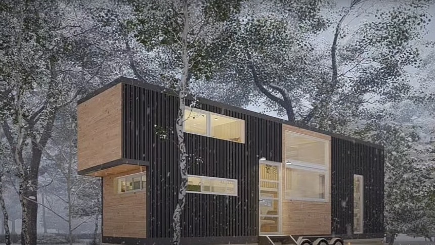 Hazie tiny house boasts a luxury dual-loft layout with a larger bathroom and massive storage