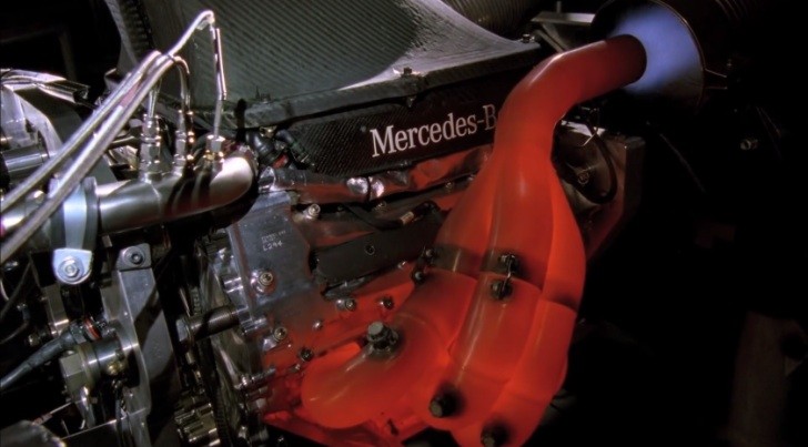 Mercedes-Benz F1 V8 Engine on Stand.