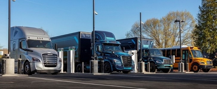 DTNA heavy-duty trucks, as well as all other electric trucks, can now be charged at Electric Island