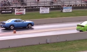 Hellcat Challenger Drags Charger, CTS-V, Trans Am, Mustang, Head Start Is Key