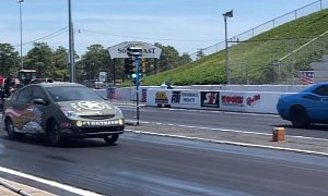 Hellcat-Engined Toyota Prius Hits the Drag Strip, Beats the Dodge Demon