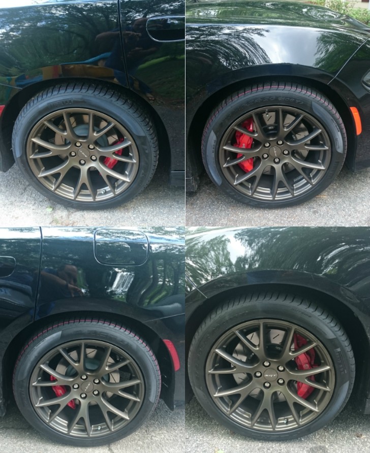 Hellcat owner receives inadequately colored Brass Monkey Slingshot wheels