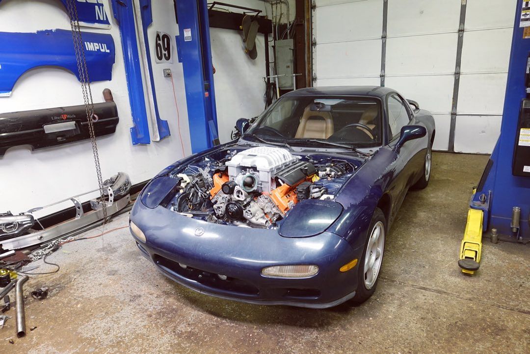 Hellcat Powered Mazda Rx 7 Is The Japanese Muscle Car Autoevolution