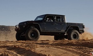 Hellcat-Swapped 2021 Jeep Gladiator Is a Dune-Bashing Tactical Off-Road Weapon