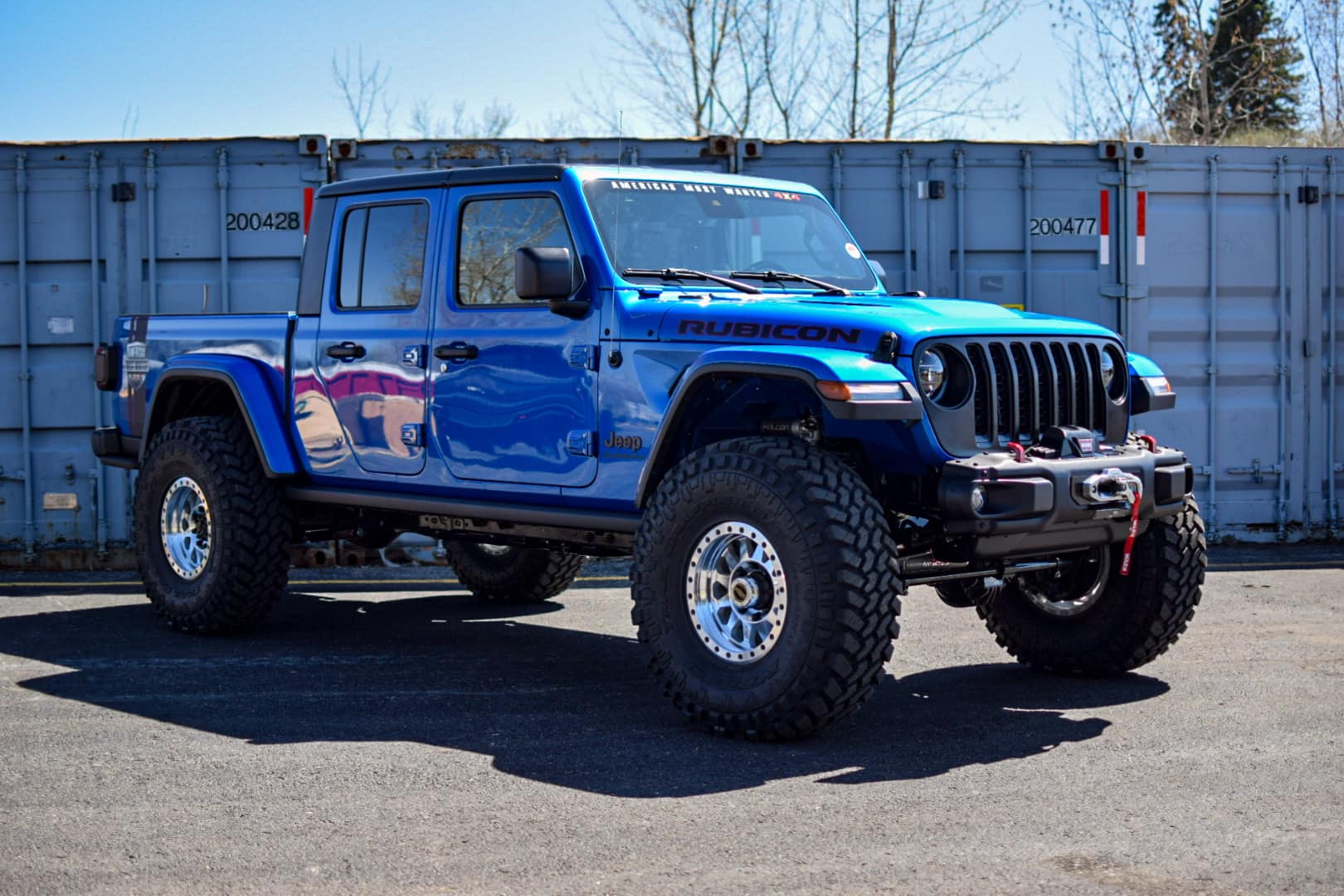 HellcatSwapped Jeep Gladiator Looks Great With 40” Tires, Hydro Blue